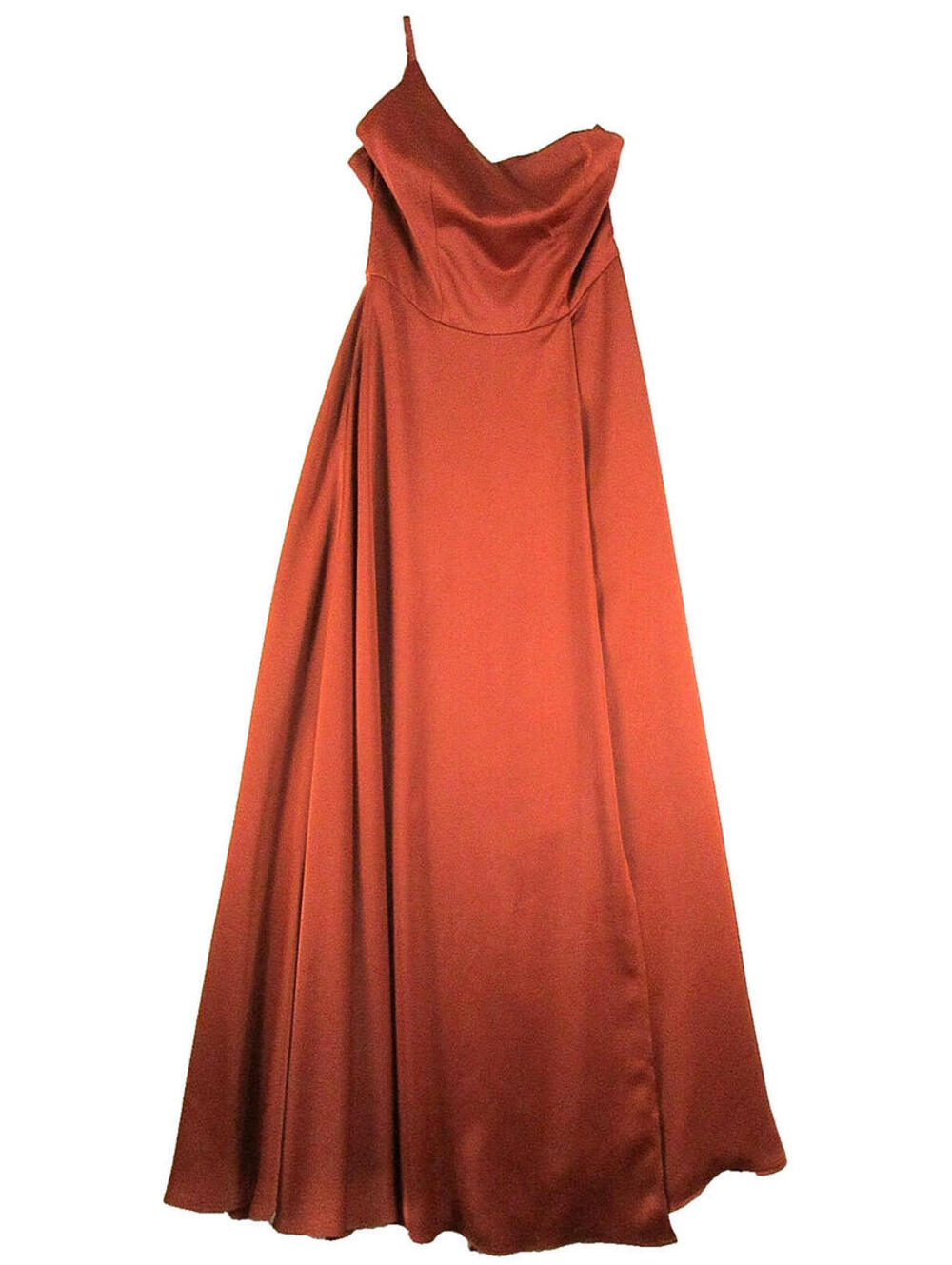 Celebrate Womens One Shoulder Formal Bridesmaid Sleeveless Size 4 Brown